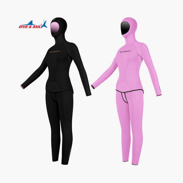 퐁당닷컴,다이브앤세일 고탄성나일론 양면슈트 프리다이빙 스쿠버다이빙 여성용 5mm,본 상품은 주문제작 상품으로 출고까지 3-4주 정도 소요되며 교환, 반품이 불가 합니다],다이브앤세일,프리다이빙 > 슈트 > 투피스