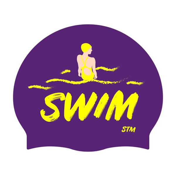 퐁당닷컴,실리콘수모 SWIM_퍼플 수모 수영모 수영모자 디자인수모,,에스티엠,수영 > 수모 > 실리콘수모