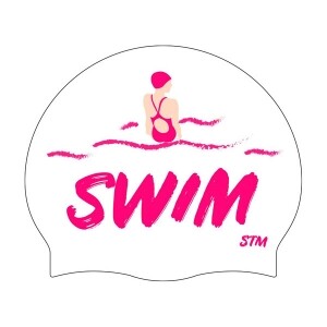 실리콘수모 SWIM_화이트 수모 수영모 수영모자 디자인수모