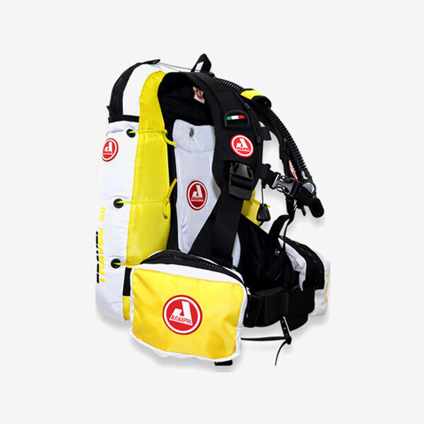 퐁당닷컴,★렙터 마스크 증정★TRAVEL-Yellow White,2.3kg의 초경량 BCD ★엑스트림 렙터마스크 무료증정★ ~재고 소진시까지,오닥스프로,스쿠버 > BC 자켓, 사이드마운트 > 후면조절