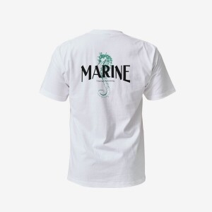 오션테그 14수 반팔 티셔츠 코튼 숏 슬리브 화이트 Marine
