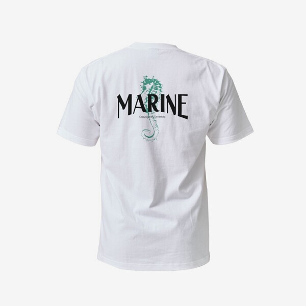 퐁당닷컴,오션테그 14수 반팔 티셔츠 코튼 숏 슬리브 화이트 Marine,,오션테그,스쿠버 > 어패럴 > 반바지, 티셔츠, 후디