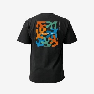 오션테그 14수 반팔 티셔츠 코튼 숏 슬리브 블랙 Colored Coral